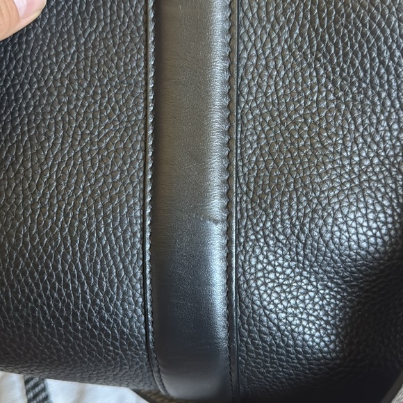 CUYANA TRAPEZE SATCHEL TOTE  BAG IN BLACK PEBBLED LEATHER - Picture 12 of 12